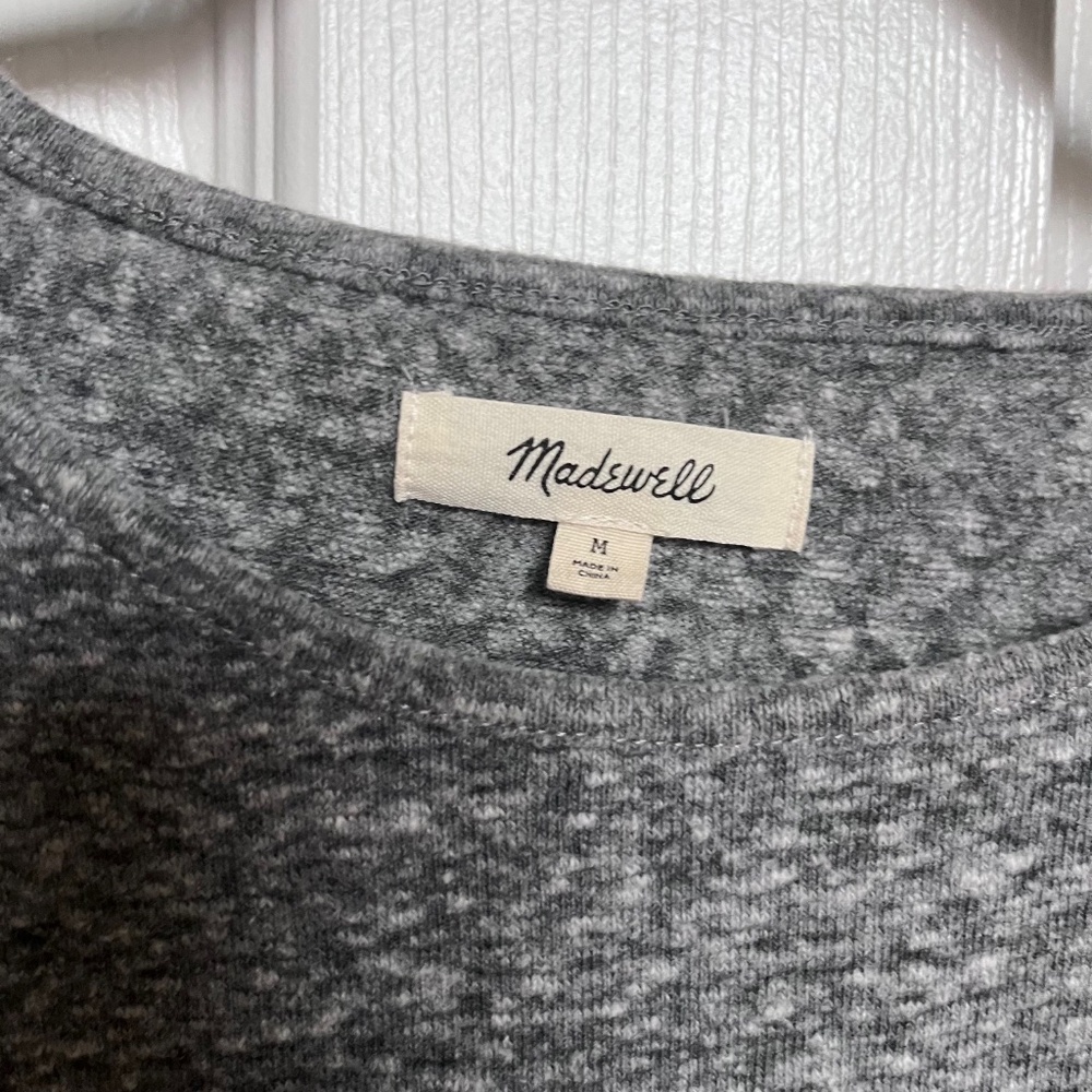 Madewell Grey Crew-Neck Short Sleeve Thong Bodysuit - Picture 2 of 5